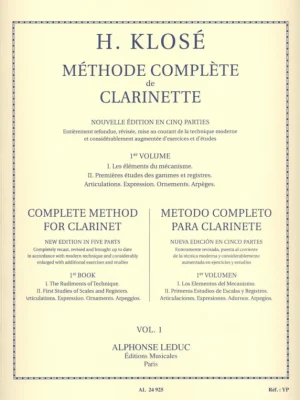Ověřený Klose: Complete Method for Clarinet 1 / škola hry na klarinet