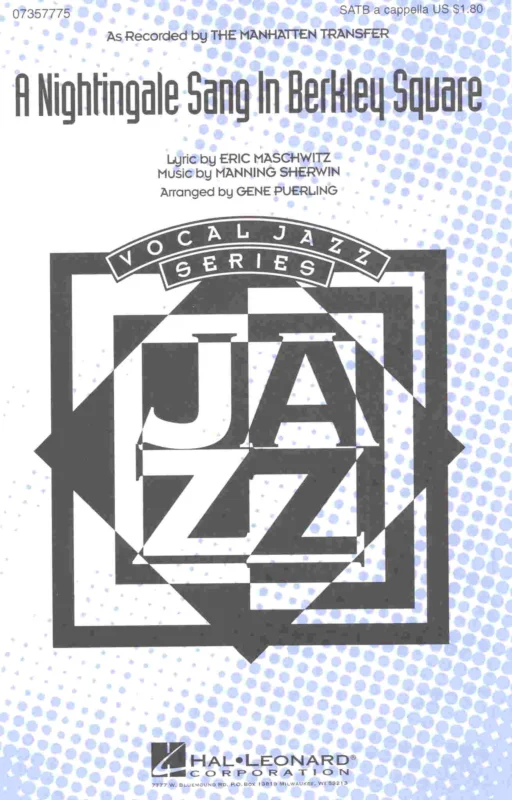 A Nightingale Sang in Berkeley Square / SATB a cappella Top Prodej