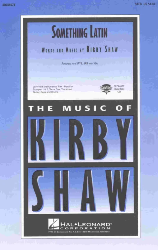 SOMETHING LATIN / SATB* + piano/chords Vrácení Zdarma