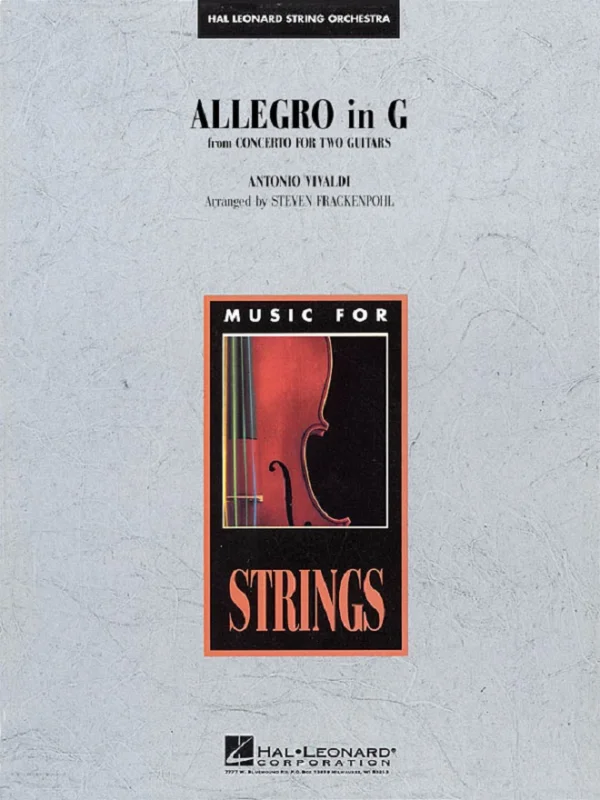 Allegro in G by Antonio Vivaldi - Music for Strings / partitura + party Nakupujte Hned