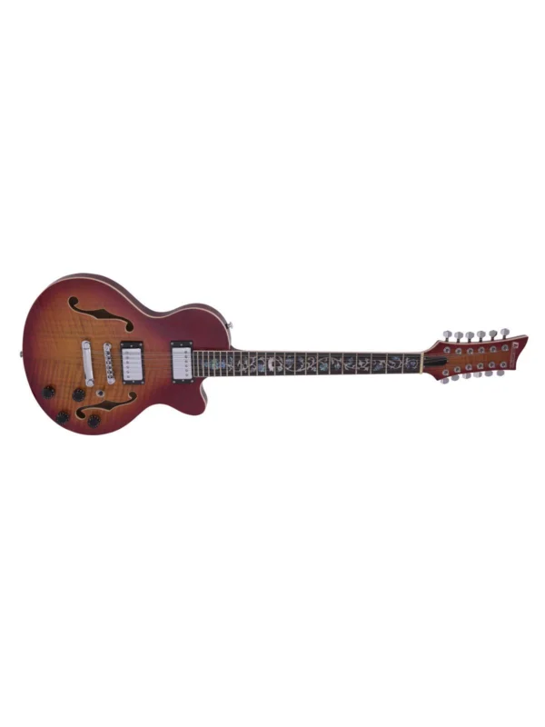Značkový Dimavery LP-612, semiakustická 12-ti strunná kytara, sunburst