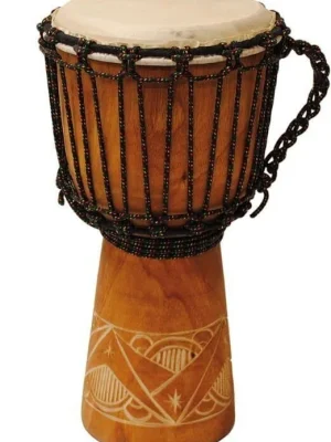 Značkový Terre Djembé Carving 40cm Natural/Carved 8" Djembe