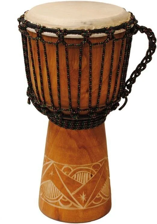 Značkový Terre Djembé Carving 40cm Natural/Carved 8" Djembe