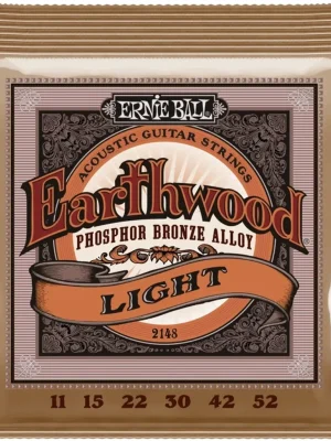 2148 Ernie Ball Earthwood .011-.052 Light Phosphor Bronze Acoustic Strings Zlevněný