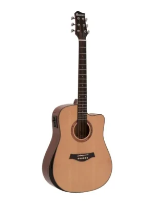 Autentický Dimavery ASW-60, elektroakustická kytara typu Dreadnought, přírodní
