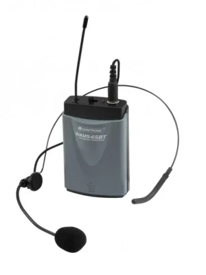Omnitronic WAMS-65BT kapesní bezdrátový UHF vysílač s náhlavním mikrofonem Časově Omezené