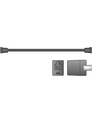 Výprodej AV:link kabel telefonní 2x RJ11 6P4C samec s redukcí na BT431A, černý, 10m