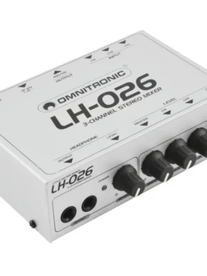 Omnitronic LH-026, mini mixážní pult 3-kanálový stereo Víkendová Akce