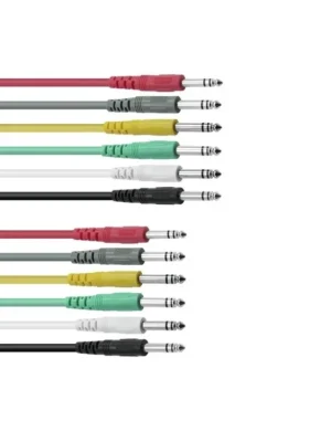 Patchcord kabel Jack 6,3 stereo 6ks, 90cm Výhodná Nabídka