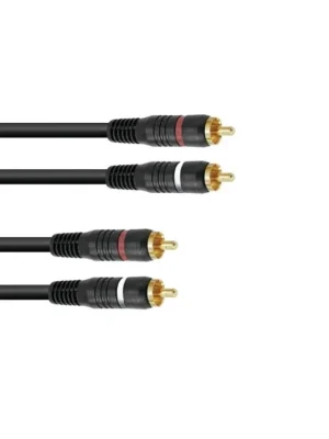 Omnitronic Kabel CC-100, propojovací kabel 2x 2 RCA zástrčka HighEnd, 10m Sleva