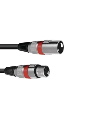 Akční Cena Omnitronic mikrofonní kabel XLR/XLR, 1,5m, červené kroužky
