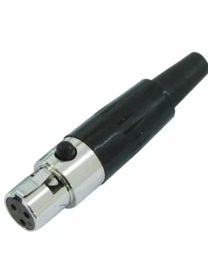 Mini XLR zásuvka, černá, 3 pólová Značkový