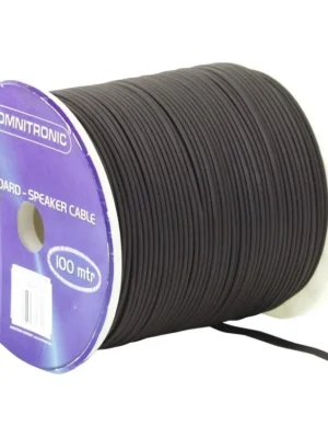 Cenový Hit Omnitronic reproduktorový kabel, 2x1,5 mm, plochý, černý, 100 m cívka