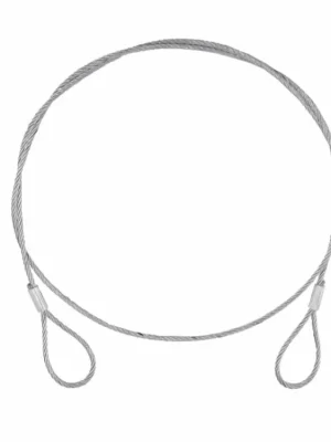 Ocelové jistící lanko 4 mm x 900 mm (SC), stříbné bez karabiny Poslední Šance