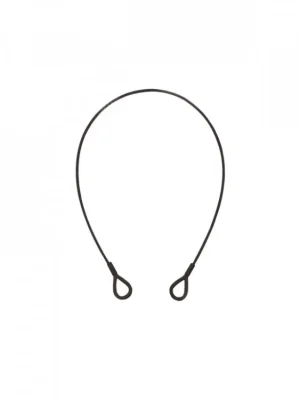 Speciální Cena Ocelové jistící lanko 3 mm x 600 mm, černé s koncovými úvazky