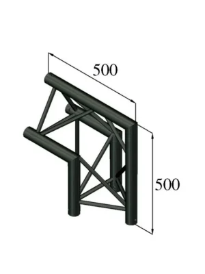 Levný Trilock S-PAC 24 2-koncový rohový díl, 90, černý