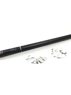 Autentický Tcm Fx elektronické dělo na konfety 80cm, stříbrno-bílé konfety