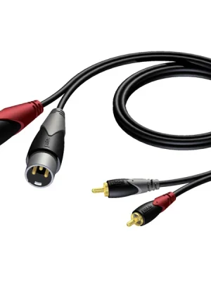 ProCab CLA701/3 - 2x XLR M - 2x RCA - 3m Doprava Zdarma