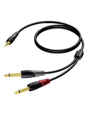 ProCab CLA713/3 - Jack 3,5 - 2x Jack 6,3 - 3m Ověřený