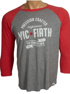VIC FIRTH RAGLAN TEE tričko, L Vysoce Kvalitní