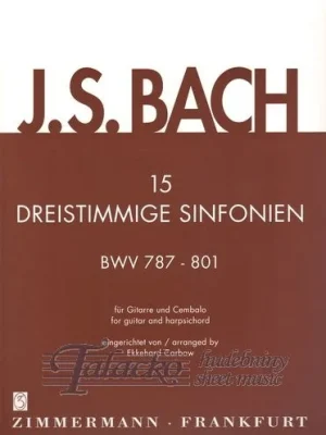 15 dreistimmige Sinfonien für Gitarre und Cembalo BWV 787-801 Vysoce Kvalitní