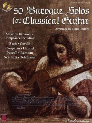 50 Baroque Solos For Classical Guitar + CD Cenová Bomba