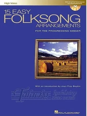 15 EASY FOLKSONG - HIGH VOICE+CD Super Cena