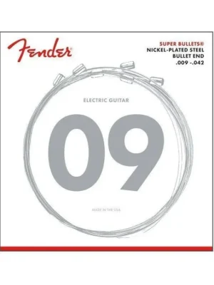 Akční Cena Fender Super Bullet Strings .009, Nickel Plated Steel, Bullet End, 3250L