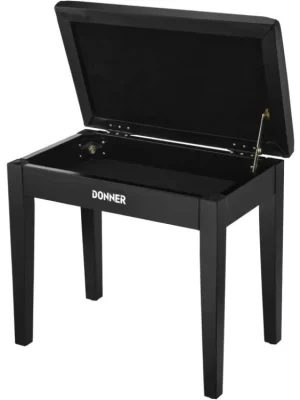 DONNER Piano Bench Stool with Music Storage Black Odeslání Ihned