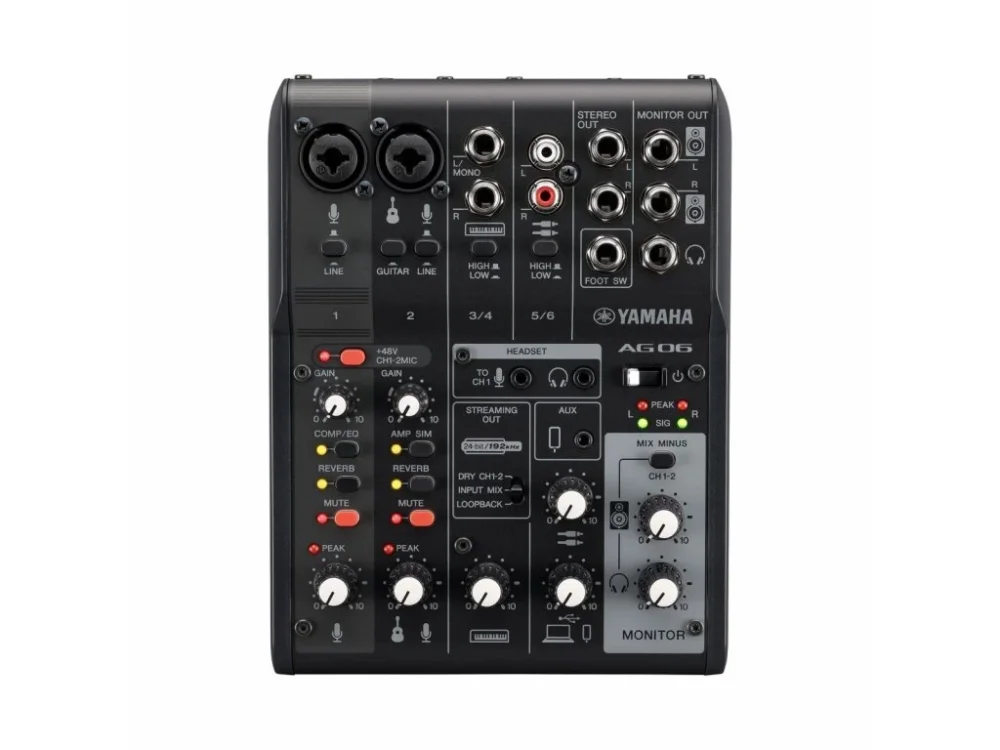 Novinka Yamaha AG06 MK2 Black