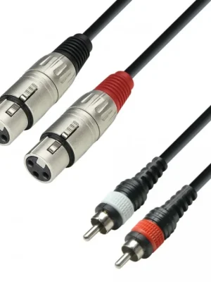 Značkový Adam Hall Kabel 2x Cinch-2x XLR F 1m