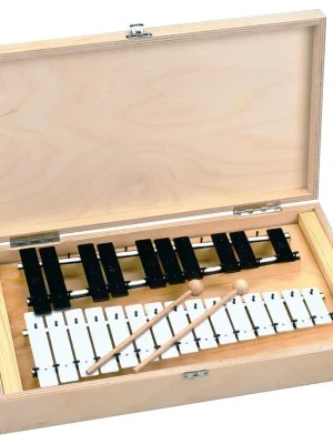 GOLDON - chromatický metalofon v dřevěném boxu - 25 kamenů (11085) Autentický